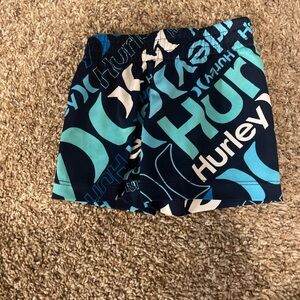 Hurley Blue and White Logo Shorts